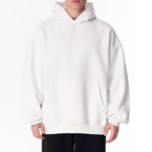 Sweat-shirts à capuche surdimensionnés pour hommes, en coton mélangé de qualité supérieure, avec logo personnalisé, épaules tombantes, en tissu éponge français - Product Image 1
