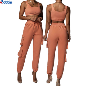 Conjunto Deportivo de Verano para Mujer, Estilo Hip Hop, 2 Piezas, Ecológico, Pantalones Cargo, Venta Caliente, Personalizado, de Alta Calidad - Product Image 1