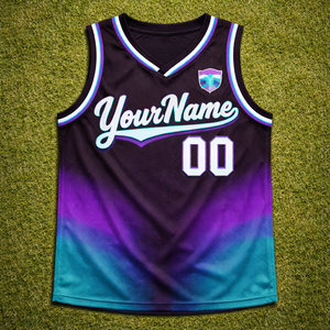 ผู้ผลิตเสื้อบาสเก็ตบอลแบบ OEM ตามสั่ง ผ้าโพลีเอสเตอร์ 100% ระบายอากาศ แห้งเร็ว พิมพ์ลายชื่อผู้เล่น ไซส์ใหญ่พิเศษ ด้านหน้า - Product Image 4