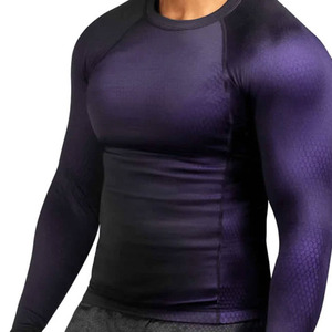 Camiseta de Compresión sin Mangas para Hombre, Color Degradado Morado, Secado Rápido, Sin Costuras, 100% Poliéster, UPF50+, Protección UV, 120g - Product Image 2