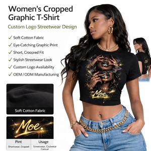 <b>Top</b> Selling Crop <b>Top</b> Sublimation Print Streetwear Short Sleeve Slim Fit Crew Neck Hot Selling Customized Crop <b>Tops</b> - Product Image 2