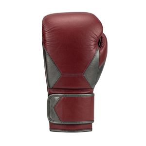 Silk Screen Printing Maroon Burgundy Boxing Gloves Professional Leather Breathable High Impact Protection Sports Gear - Product Image 3