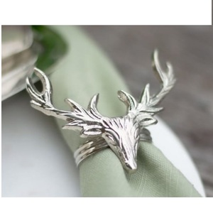 <b>Wedding</b> Dinner Table Top Decoration Embossed Design Rounded Napkin Ring Brass Metal Antique Finishing <b>Tissue</b> Holder Ring - Product Image 4