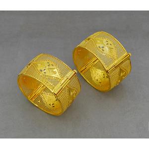 Wholesale Dye Gold Plated Traditional Kada <b>Bangle</b> Gold Plated Bracelet <b>Bangles</b> African Bracelets Wedding Ethiopian Arabic <b>Bangle</b> - Product Image 3