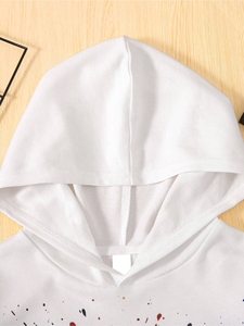 Sweat-shirt à capuche blanc pour homme, imprimé baseball, sublimation, coton, décontracté, printemps, coupe classique, tricoté, respirant - Product Image 4