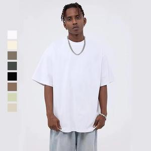 T-shirt en coton 100% à épaules tombantes, col rond, coupe ample pour homme, 260 g/m², poids lourd - Product Image 3