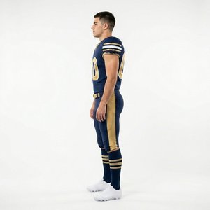 Uniforme de football américain imprimé sur mesure, haute densité, contrôle de l'humidité, 100% polyester avec service de personnalisation du logo et du numéro - Product Image 4