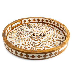 Plateau de luxe en os incrusté, décoration de table basse haut de gamme Tradebyd - Product Image 3
