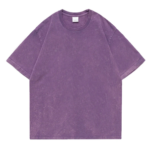 Camiseta Extra Grande para Hombre, Estilo Vintage, Lavada con Ácido, Logotipo Personalizado, 100% Algodón, Estilo Urbano, Gráfico Retro - Product Image 4