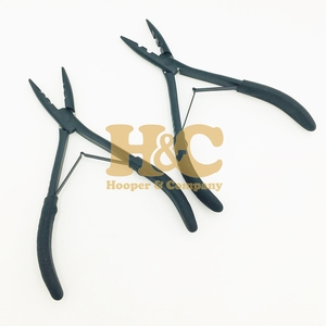 New Pliers Hair <b>Extension</b> Tool Pliers Sustainable Logo <b>Micro</b> Ring Hair <b>Extension</b> Pliers Gold Stainless Steel Easy Loop Tool Set - Product Image 1