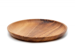 Plato de madera de teca hecho a mano, vajilla rústica estilo boho, platos para servir - Product Image 6