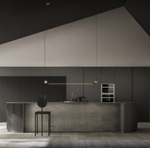 ชุดครัวสำเร็จรูป JY Project สไตล์ยุโรปหรูหราทันสมัย วัสดุ MDF พร้อมไอส์แลนด์ กันน้ำระดับ E0 E1 ตู้ไม้แข็งแรงทนทาน - Product Image 1