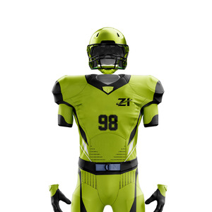 Uniforme de football américain personnalisé à manches courtes, couleurs personnalisées, séchage rapide, professionnel, 100% polyester, écologique, respirant - Product Image 4