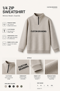 OEM and ODM Custom Logo <b>Men</b>’s Oversized Quarter Zip Hoodie Heavyweight Fleece <b>Pullover</b> Sweatshirt OEM Private Label Streetwear - Product Image 5
