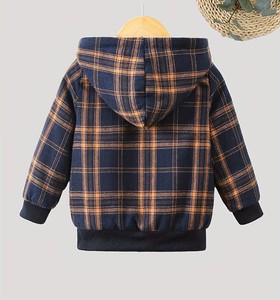 Veste d'hiver décontractée pour homme, à capuche, épaisse, doublée de polaire, à motif animalier uni, avec fermeture éclair - Product Image 4