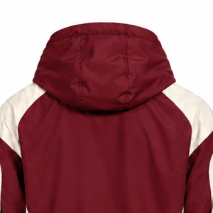 Mens <b>Burgundy</b> Neutral Nylon Quarter Zip Hoodie <b>Shorts</b> Set Two Tone Lightweight Athletic Gym Training Running Sportswear - Product Image 4