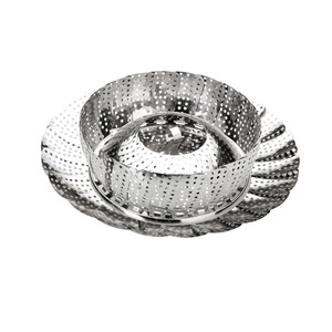 Cestello per cottura a vapore allungabile in acciaio inossidabile per pentole - Product Image 1