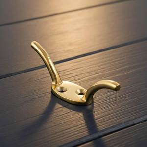 Rustic Brass <b>Wall</b> Hooks Farmhouse Style Decorative Hangers For Kitchen Bathroom Bedroom Elegant Storage Organization Solutions - Product Image 3