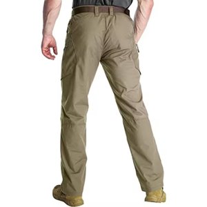 High Quality Custom Men's Sports Baggy <b>Cargo</b> <b>Pant</b> Windbreaker Canvas Button <b>Elastic</b> <b>Waist</b> Anti-Wrinkle Lightweight <b>Pants</b> - Product Image 2