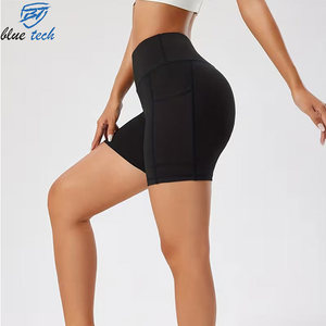 Custom Women Athletic Yoga Shorts High Waist Stretch Gym Running Workout Shorts Breathable Sportswear OEM Services - Product Image 5
