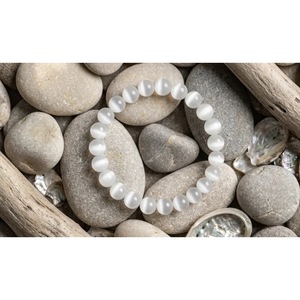 Natural Monalisa Cat's Eye <b>Beaded</b> <b>Bracelet</b> Handcrafted White Crystal Healing <b>Bracelet</b> Fine Wholesale Cat's Eye <b>Bracelets</b> - Product Image 4