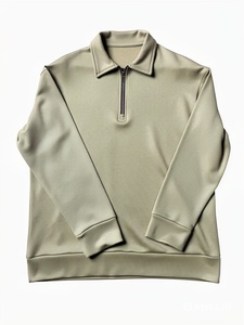 เสื้อสเวตเชิ้ตผู้ชาย คอซิป 1/4  ผ้าฝ้าย 100% สีพื้น ปกคอพับ ผ้าฟลีซถัก สำหรับฤดูใบไม้ร่วงและฤดูหนาว - Product Image 1