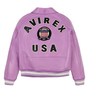 2026 Trendy Custom Embroidery Design Avirex Leather Jackets Comfortable Fit Windproof Avirex Leather Jackets - Product Image 2