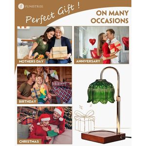 Lampada Scaldacandele Verde Regolabile in Altezza con Timer e Dimmer, Regalo Unico per Donne per Compleanni e San Valentino - Product Image 4