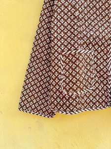 Vintage 100% Cotton Quilted Geometric Print <b>Jacket</b> Mandarin Collar Full Sleeve Autumn <b>Short</b> <b>Jacket</b> With Single Button Closure - Product Image 4