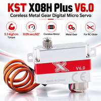 Moteur servo numérique sans noyau KST X08H Plus 5.3Kgf.cm 0.09sec à engrenages métalliques pour modèles RC (voitures, bateaux, avions, drones)
