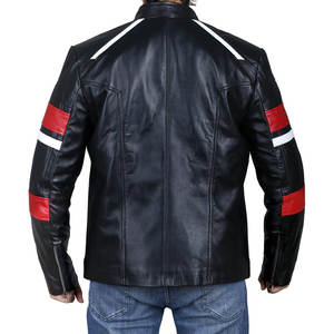 Veste de motard en cuir robuste |   Style punk clouté en cuir véritable |   Veste streetwear pour homme - Product Image 2