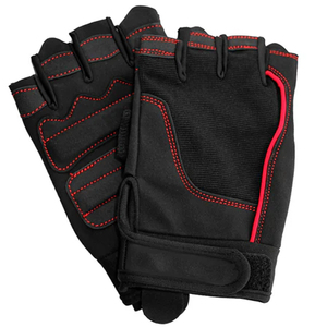 Customized Made Non-Slip Half <b>Finger</b> Leather Weight Lifting Gloves with Adjustable Wrist <b>Strap</b> for Gym Fitness Wear - Product Image 6