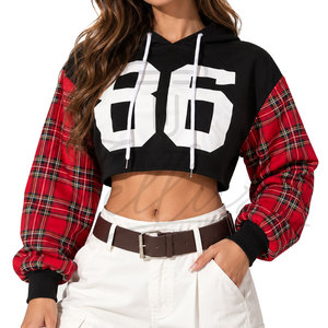 Sudadera sin Mangas de Alta Calidad con Logotipo Personalizado, Sudadera sin Mangas para Mujer, Top Corto, Sudadera con Manga Larga - Product Image 1