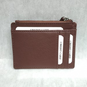 Tarjetero de Cuero Genuino para Tarjetas de Crédito, Débito, Identificación, Documentos, Tarjetas de Metro y Autobús, con Bolsillo para Monedas con Cierre y Protección RFID, Personalizable con Logotipo, Estilo Indio - Product Image 6