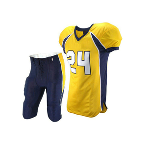 Conjunto de Uniforme de Fútbol Americano Verde Personalizado, Jersey con Cuello en V, Pantalones Cortos con Cintura Elástica, 100% Poliéster, Verano - Product Image 3