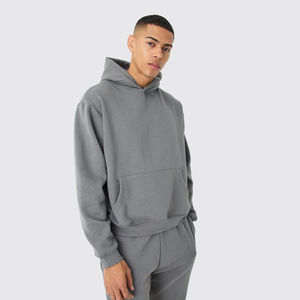 Sudadera con Capucha de Marca de Moda Otoño Invierno con Logotipo Personalizado de Fábrica, Conjunto Deportivo Informal de 2 Piezas de Forro Polar Técnico para Hombre - Product Image 5