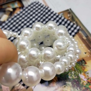 Mini bolso hecho a mano con perlas, accesorio de moda clásico de plástico blanco para mayores de 14 años - Product Image 5