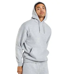 Heather grey color oversize men plain hoodie manufacture by Hawk Eye Sports ( PayPal Verified )