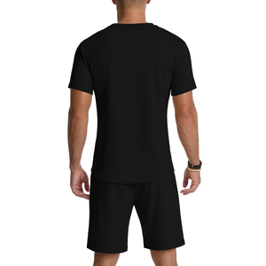 Ensemble de sport d'été pour hommes, respirant, anti-humidité, t-shirt à manches courtes et short, ensemble de survêtement de course à pied en 2 pièces - Product Image 2