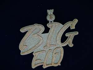 Colgante Iced Out VVS de Moissanita Bicolor Plata 925 Bañado en Oro 18k con Letra Personalizada Estilo Hip Hop y Bolsa de Dinero para Hombre - Product Image 5