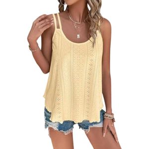 Summer Tank <b>Tops</b> Embroidery for Women Sleeveless Loose Fit Scoop Neck Casual Blouse Sexy Cute Cami for Womens Trendy - Product Image 3