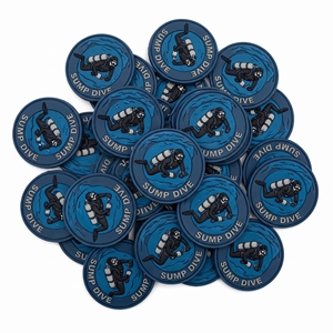 Parches de goma personalizados para moral, insignias de PVC azules 3D con efecto de relieve, resistentes a la compresión, para actividades al aire libre y espeleología - Product Image 4