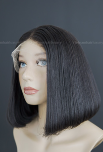 Bone StraightVietNam perruque de cheveux humains avant de lacet Remy perruques de dentelle perruques de cheveux humains naturels pour les femmes noires - Product Image 5