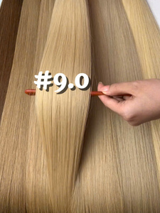 Vente en gros d'extensions de cheveux humains vierges 100% droits et soyeux non transformés NASA couleur marron brut double extrémités dessinées style vague naturelle - Product Image 4