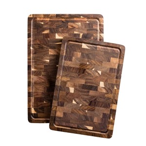 Planche à découper en bois d'acacia élégante, planche de boucher, planche à découper de cuisine, qualité supérieure, bois naturel, en vente - Product Image 1