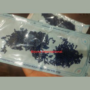 Perles de verre en forme de trompette BISONS Professional bleu foncé 2x6mm pour la fabrication de bracelets et de colliers - Product Image 3