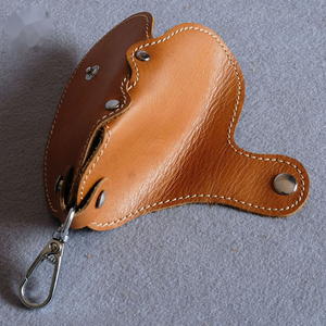 Porte-clés en cuir véritable 5 pouces, porte-clés suspendu, étui pour clés de voiture, style simple pour hommes et femmes, étui à clés en cuir - Product Image 6