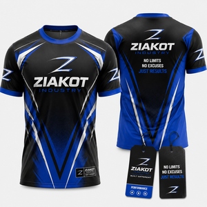 Camiseta Deportiva ZIAKOT de Nuevo Diseño para Hombre, Personalizada, Roja y Blanca con Patrón 3D - Product Image 2