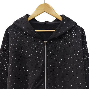 Sudadera con Capucha Unisex con Estampado de Puntos Negros, Sudadera Holgada Informal de Punto, Prenda para Otoño - Product Image 4