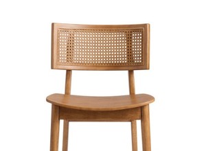 Silla de Barra Viorase de Madera Sólida Ecológica, Ajustable, Tradicional y Moderna, con Respaldo de Ratán, para Barra de Cocina o Comedor - Product Image 2